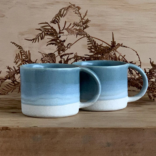 Henry and Tunks Coffee Cup - Ocean and Sky Blue
