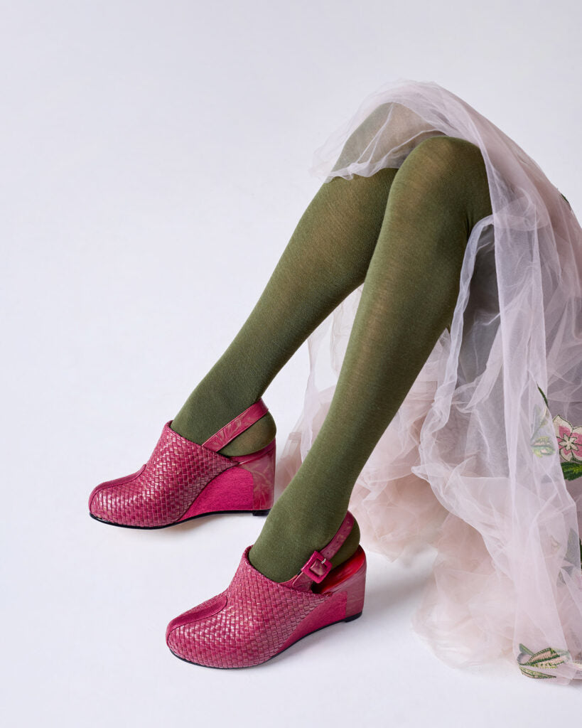 Tightology ‘Luxe' Olive Merino Wool Tights