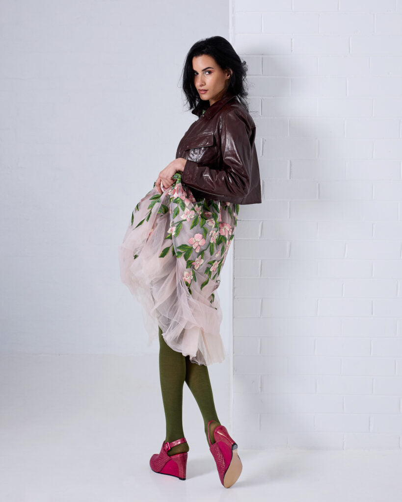 Tightology ‘Luxe' Olive Merino Wool Tights