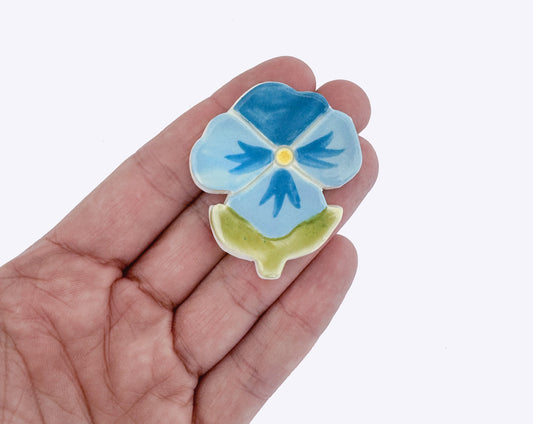 Togetherness Ceramic Pansy Brooch