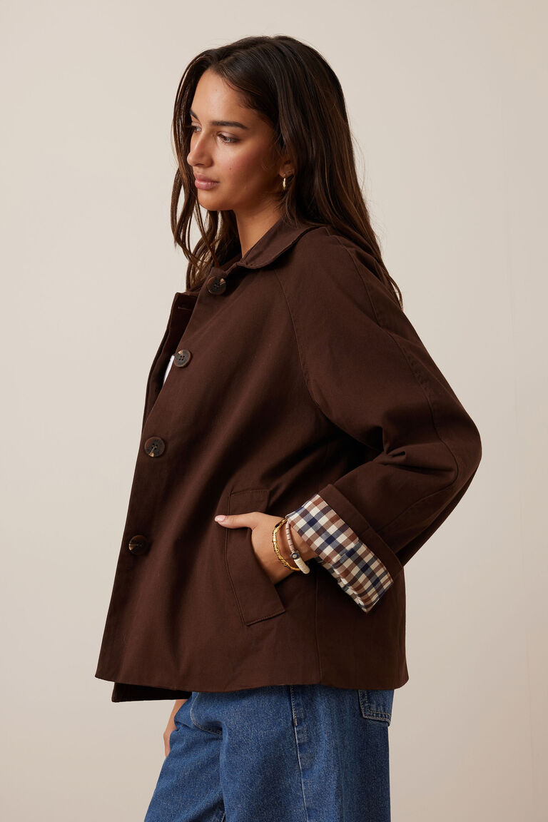 Ceres Life Pia Coat - Chocolate