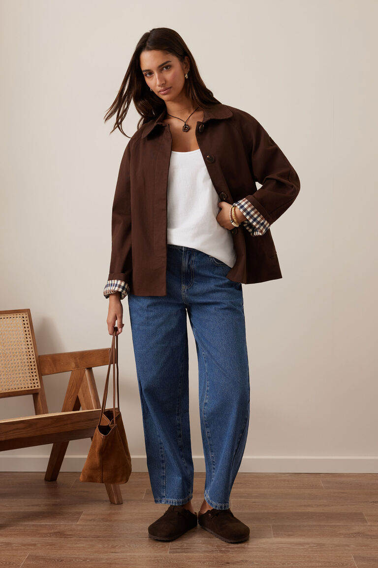 Ceres Life Pia Coat - Chocolate