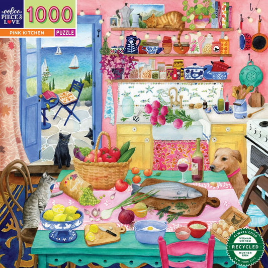 Pink Kitchen - 1000 piece puzzle