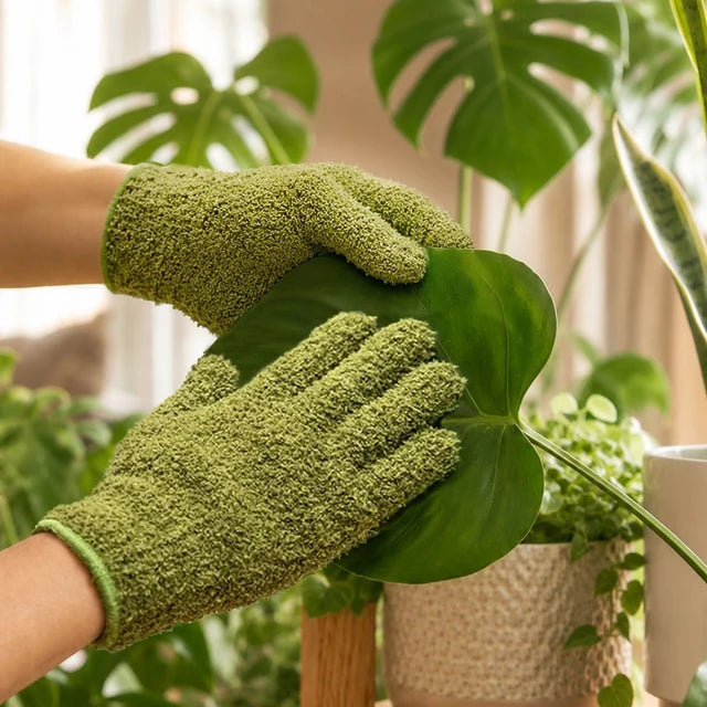 Microfibre Plant Cleaning Gloves