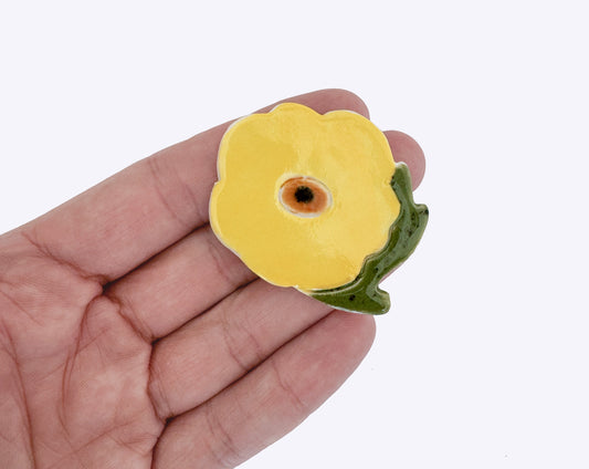 Togetherness Ceramic Poppy Brooch