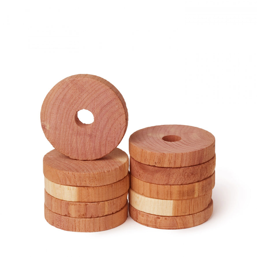 Redecker Cedar Coat Hanger Rings - 10 pack