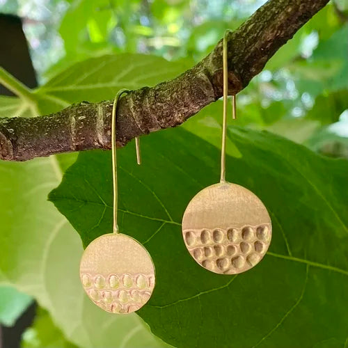 Loom Brass Drop Earrings