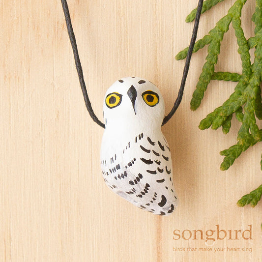 Songbird Snowy Owl Whistle Necklace