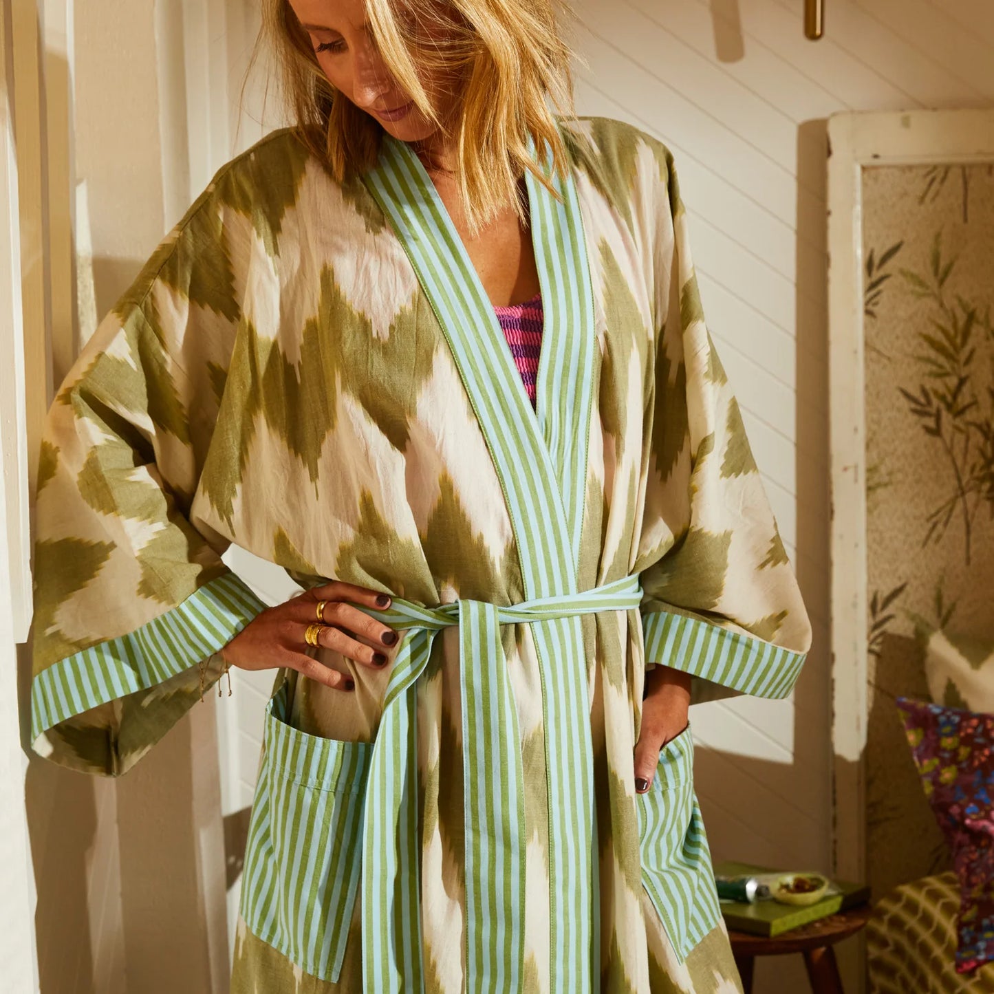 Sage x Clare - Tiya Cotton Robe