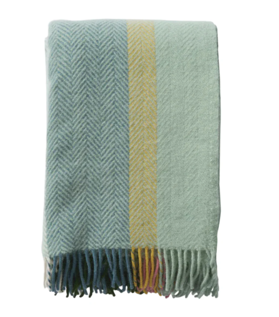 Klippan Birka Wool Block Blanket - Meadow