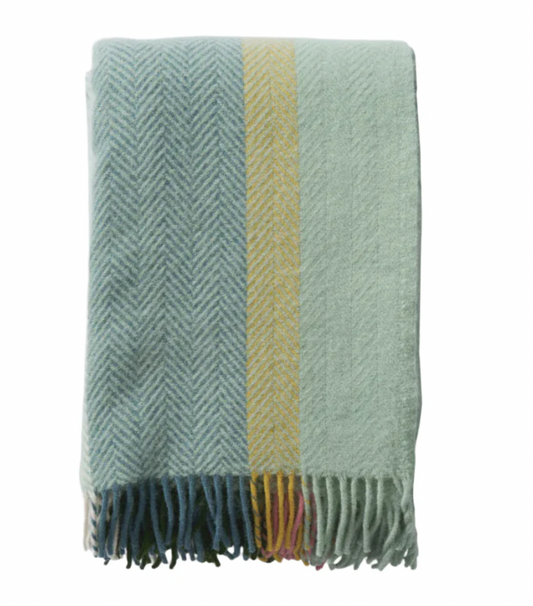 Klippan Birka Wool Block Blanket - Meadow