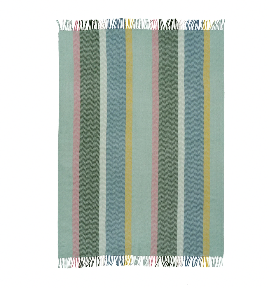 Klippan Birka Wool Block Blanket - Meadow