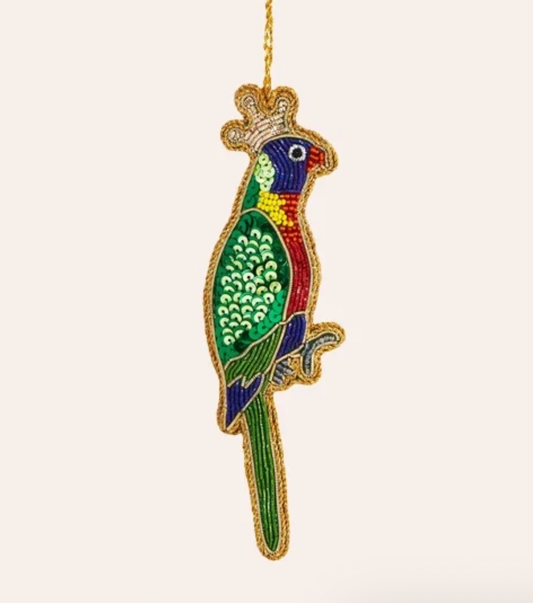 Queen Lorikeet Beaded Decoration
