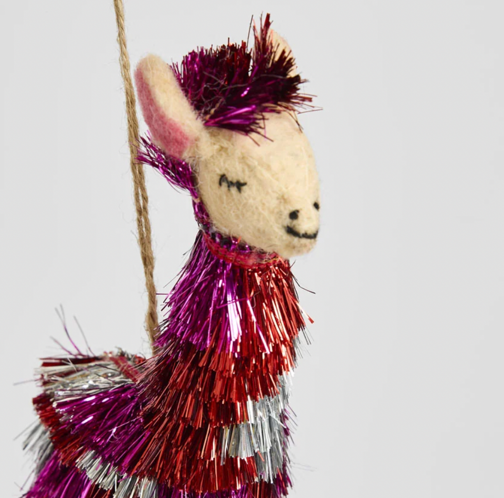 Shaggy Llama Tree Decoration
