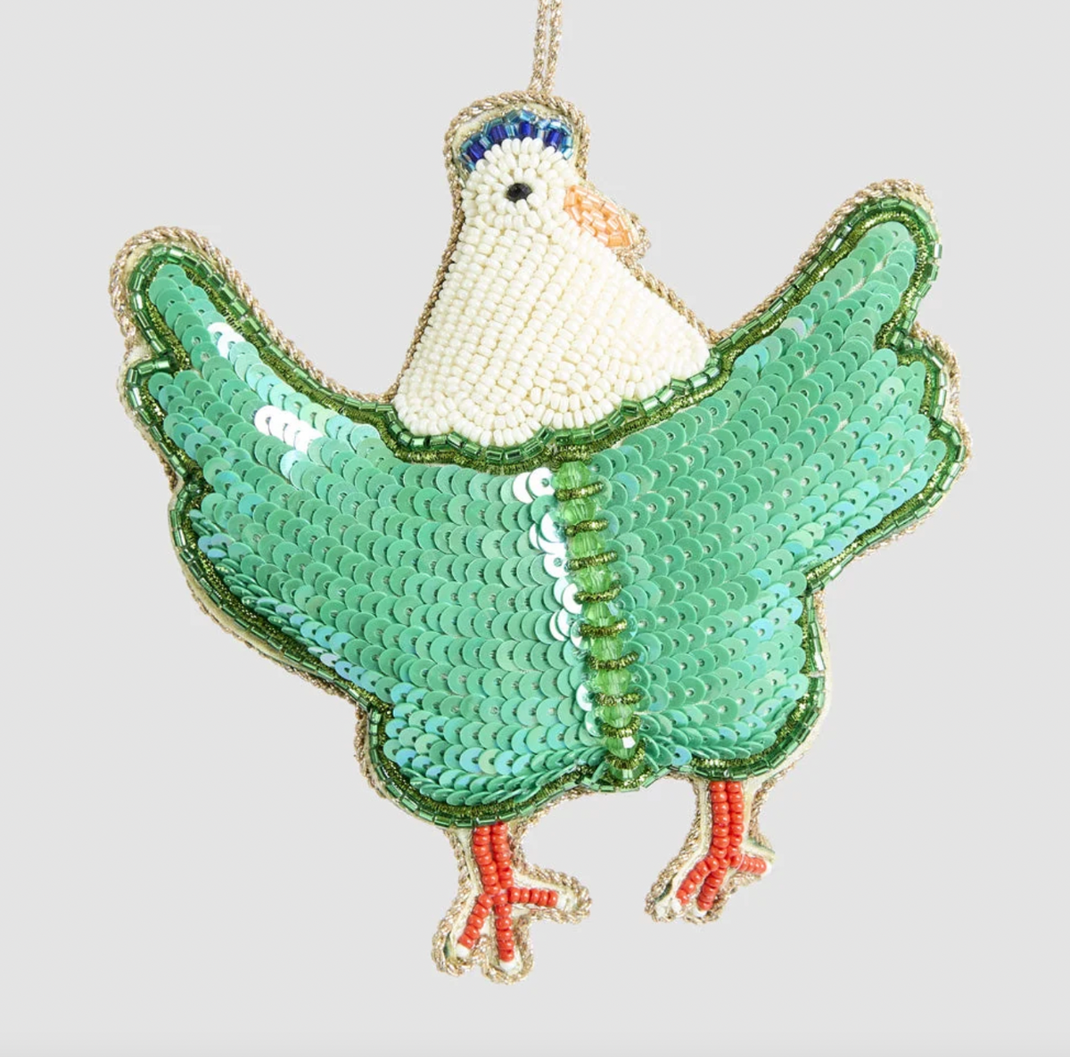 Festive Hen Beaded Decoration