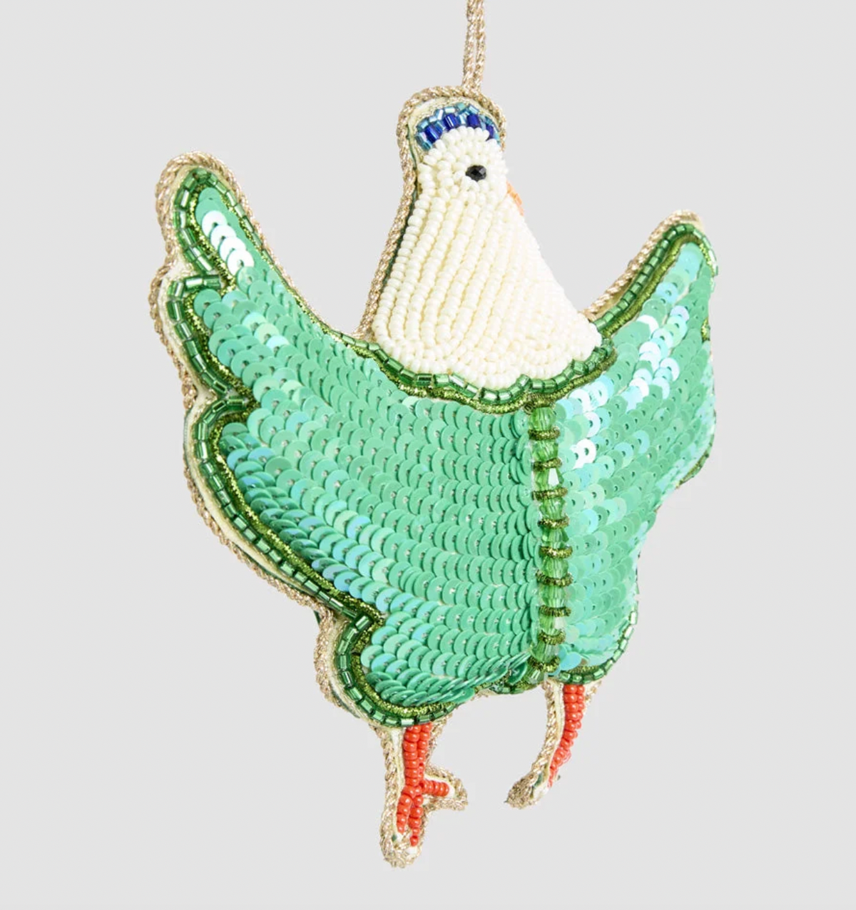 Festive Hen Beaded Decoration