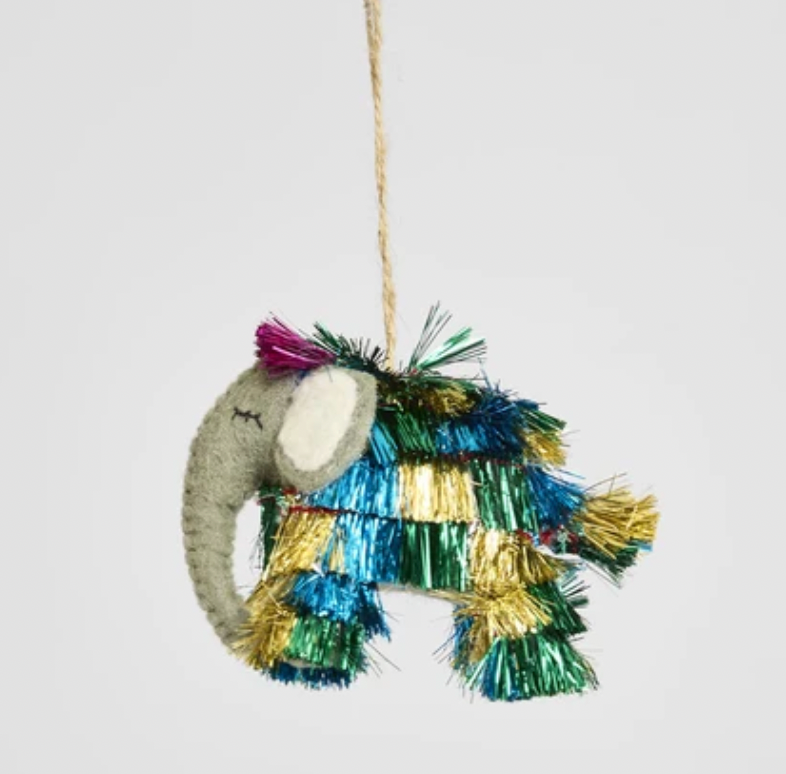 Shaggy Elephant Tree Decoration