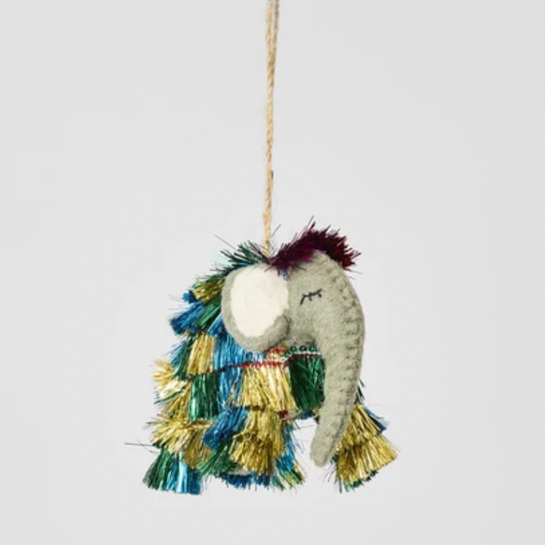 Shaggy Elephant Tree Decoration