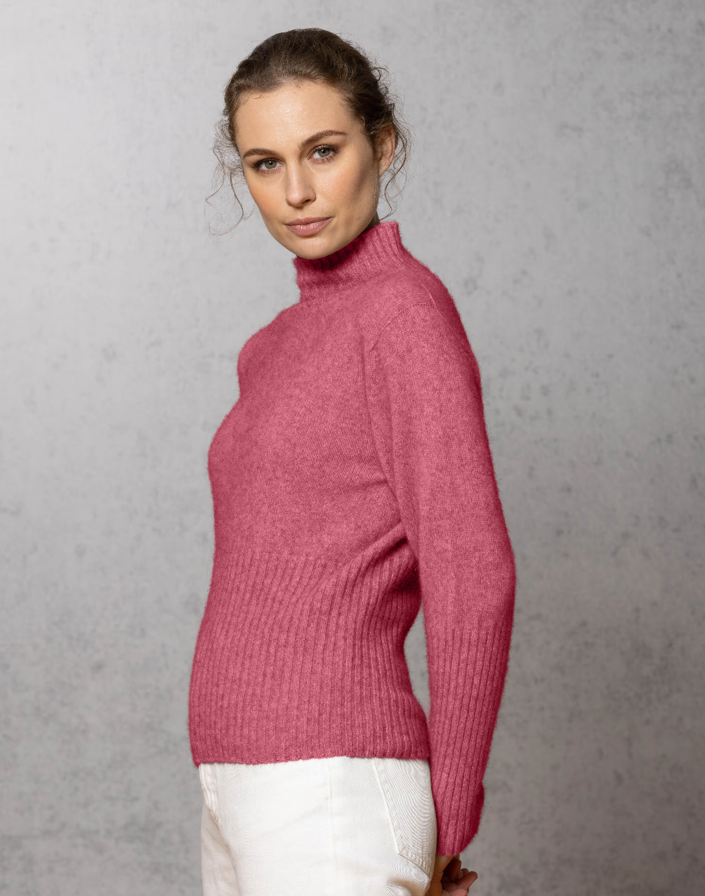 Rib Turtle Neck Possum Jumper