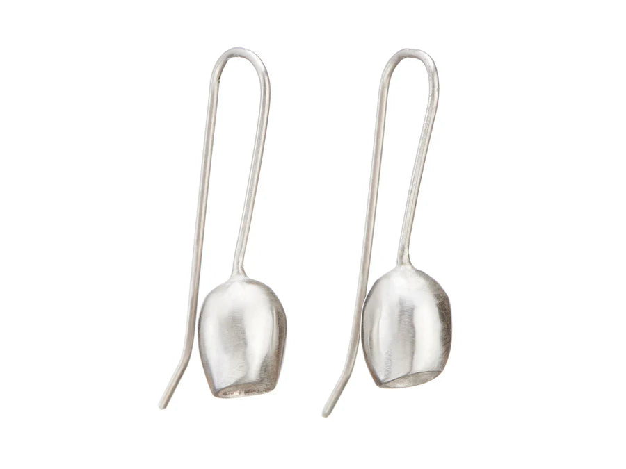 Shabana Jacobson Contemporary Bell Earrings - Silver