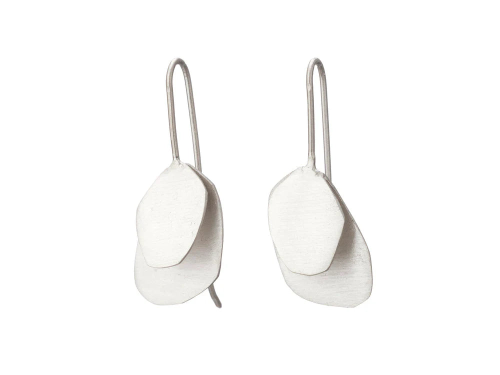 Shabana Jacobson Silver Double Disc Earrings