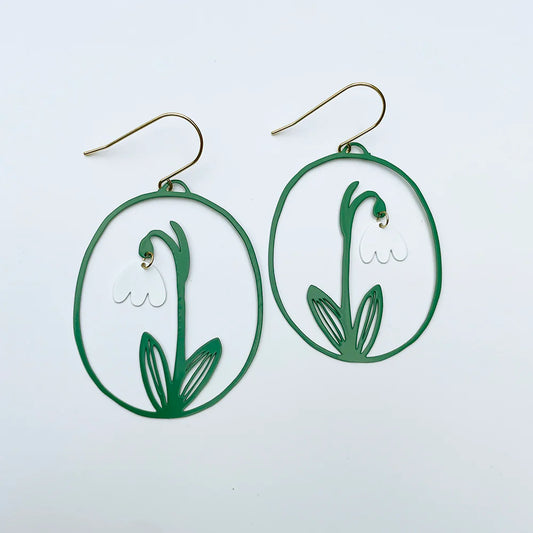 Denz Snowdrop Flower Dangle Earring