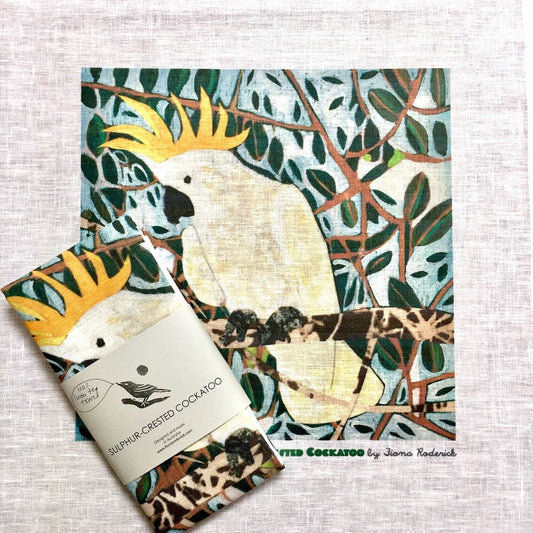 Fiona Roderick Tea Towel - Sulphur Crested Cockatoo