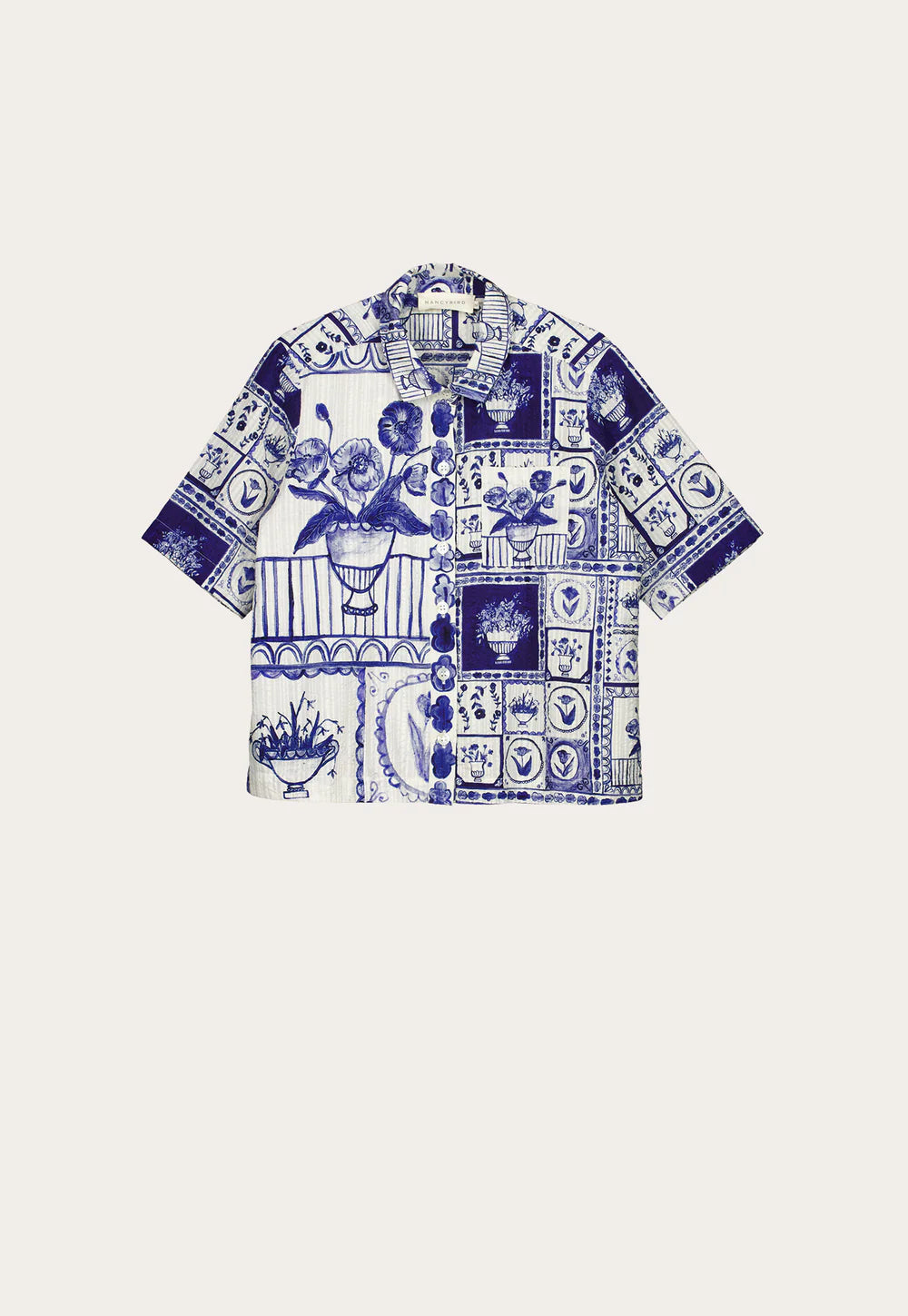 Nancybird Summer Shirt - Lyon Tiles