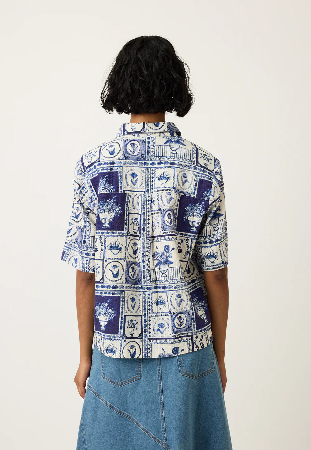 Nancybird Summer Shirt - Lyon Tiles