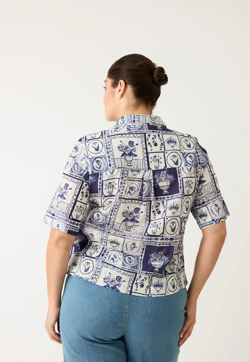 Nancybird Summer Shirt - Lyon Tiles