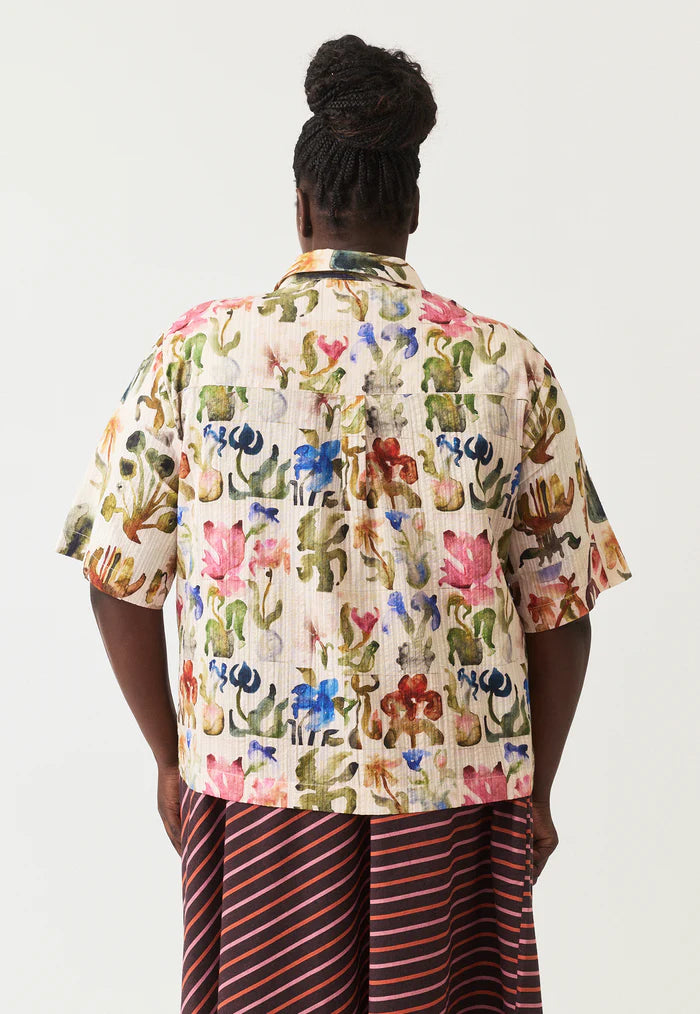 Nancybird Summer Shirt - Collage Watercolour