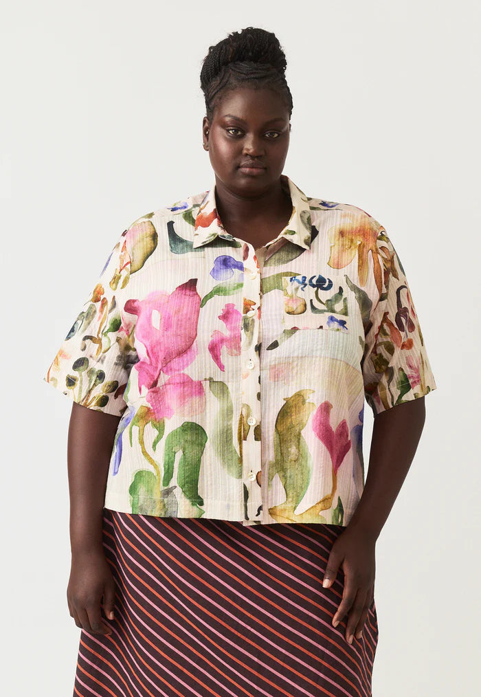 Nancybird Summer Shirt - Collage Watercolour
