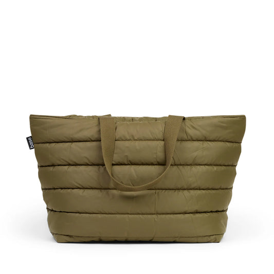 'Take It Base' Puffer Tote - Khaki