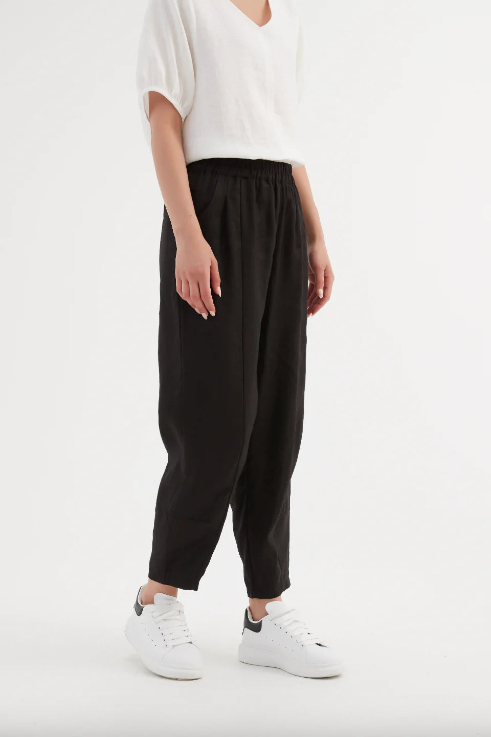 Tirelli Linen Jogger - Black