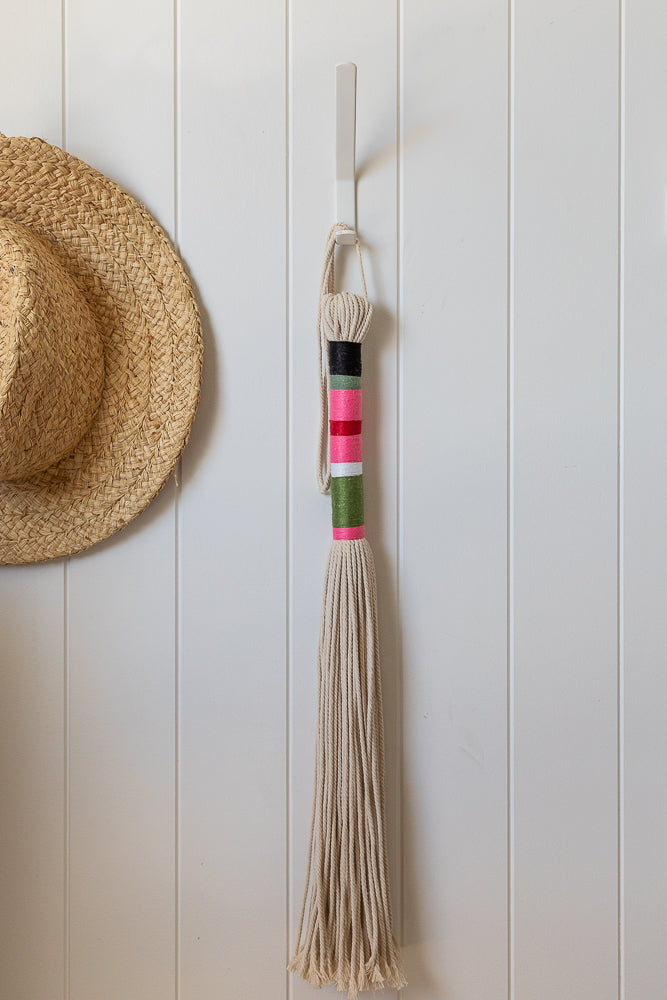 Handmade Tassel in Pink/Green