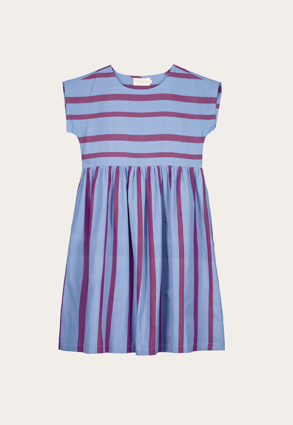 Nancybird Woven Tathra Dress - Raspberry Stripe