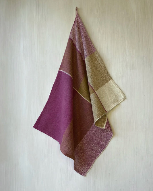 Loom Designs Plum & Mocha Tea Towel