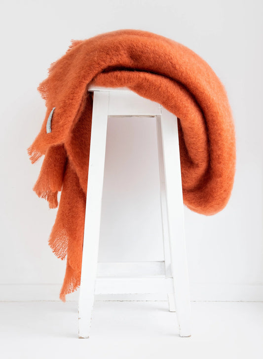 Masterweave Windermere Mohair Blanket - Terracotta