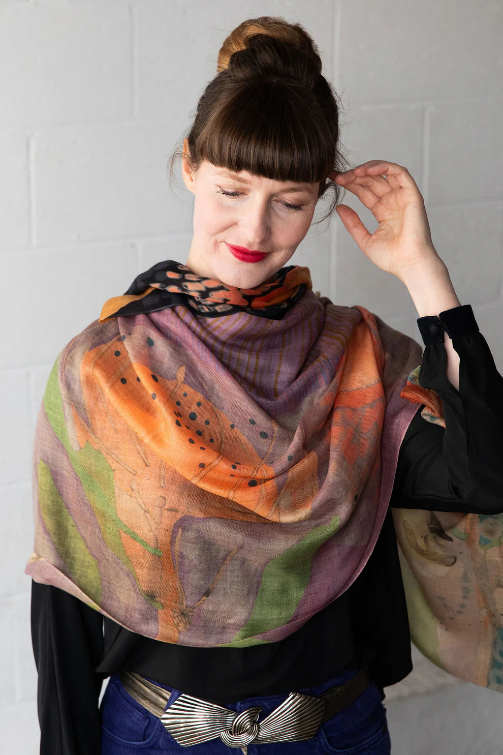 Dana Kinter "The Fluttering of Birds" Merino Wool Scarf
