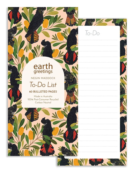 Earth Greetings To Do List - Cockatoos and Banksia