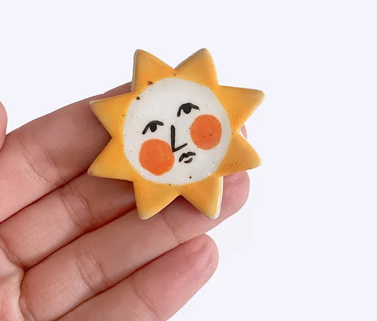 Togetherness Ceramic Brooch Summer Sun