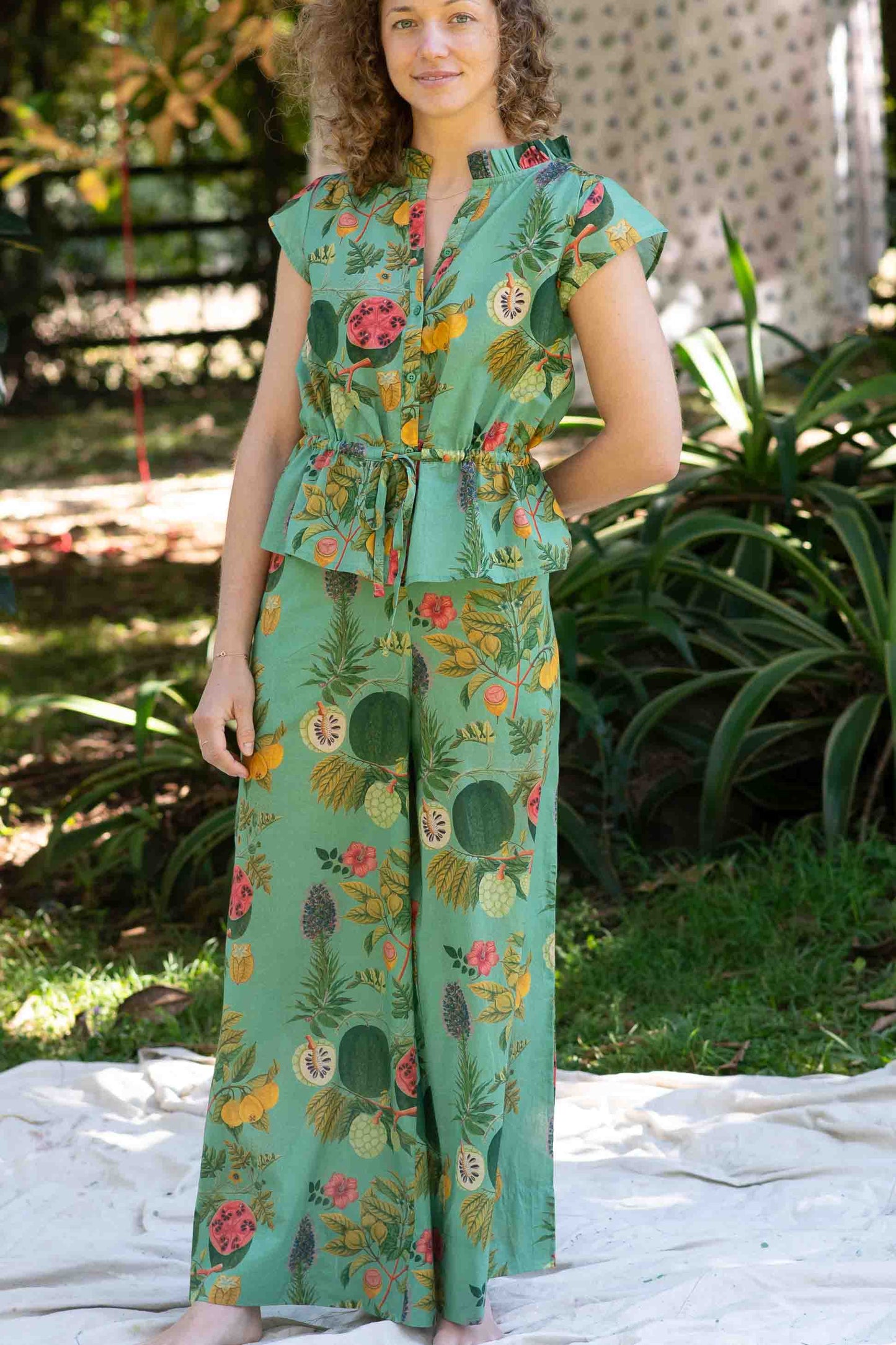 Lazybones Ollie Pant - "Tropics" Cotton