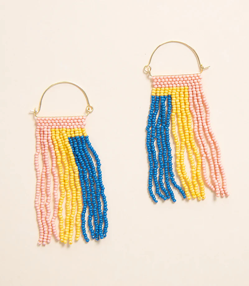 Fair Trade Wanderer Beaded Earrings - Pastel