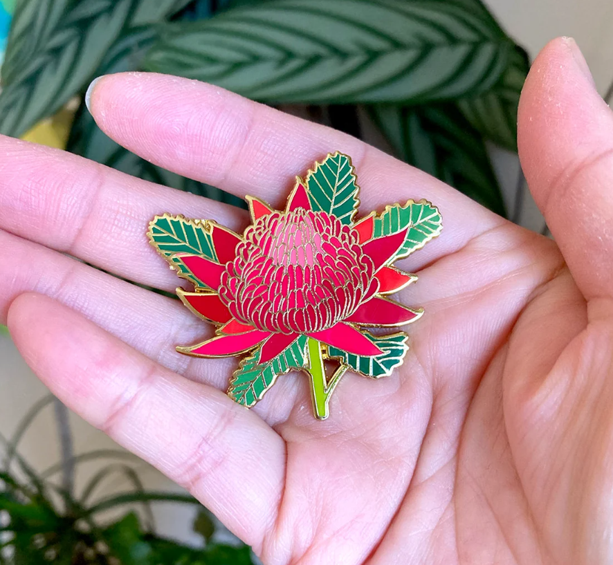 Missy Minzy Waratah Enamel Pin