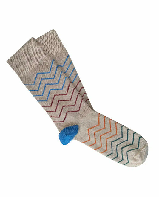 Tightology ‘Waves Sand’ Merino Wool Socks