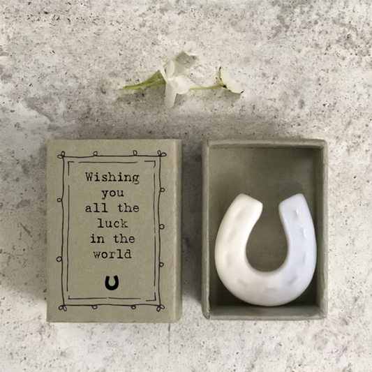 East of India Matchbox Memento - Wishing you all the luck in the world