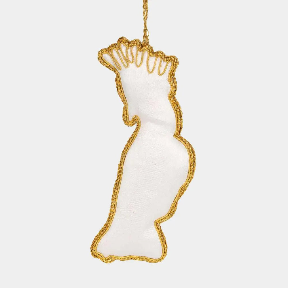 Yellow Crested Cockatoo Beaded Decoration