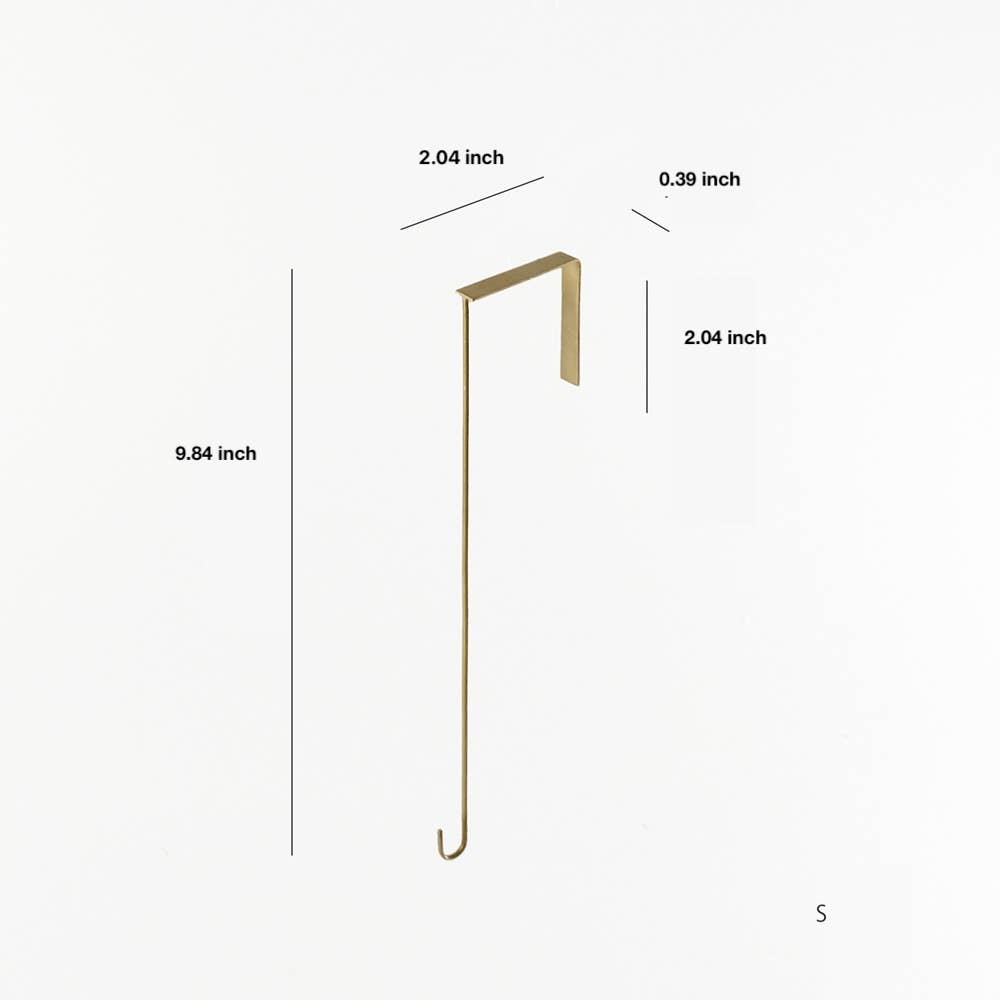 Brass Door Hook – No-Drill Hanger