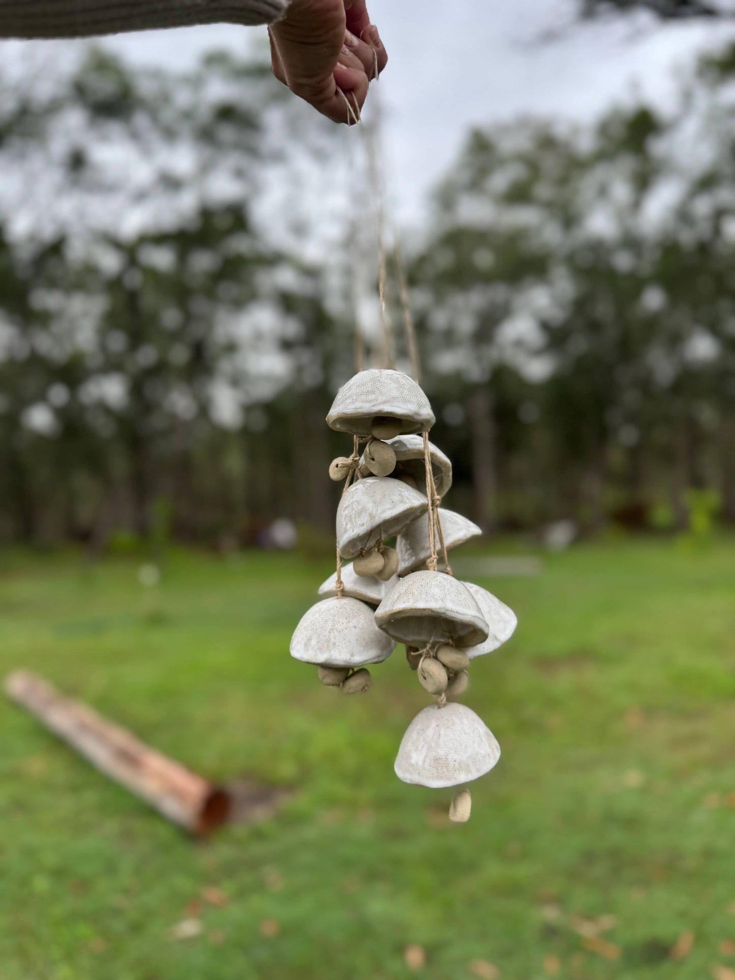 Ceramic Mushroom Bells: 1 Bell