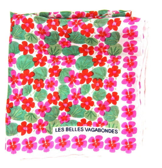 Square Silk Scarf - Capucine Fuchsia